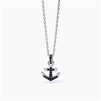 Necklace Mabina Man NAVY RULE in Silver Zircone 553485 - 553485